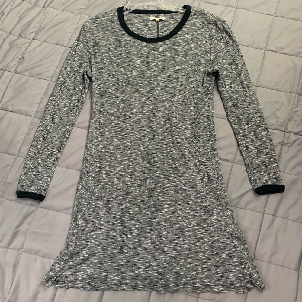 Madewell Black White Knit Sweater Dress Sz M